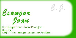 csongor joan business card